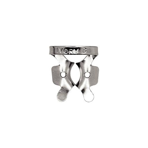 Kulzer 50057334 Ivory Metal Rubber Dam Clamp Winged Upper Molar General Purpose #8 Kulzer 50057334 Ivory Metal Rubber Dam Clamp Winged Upper Molar General Purpose #8